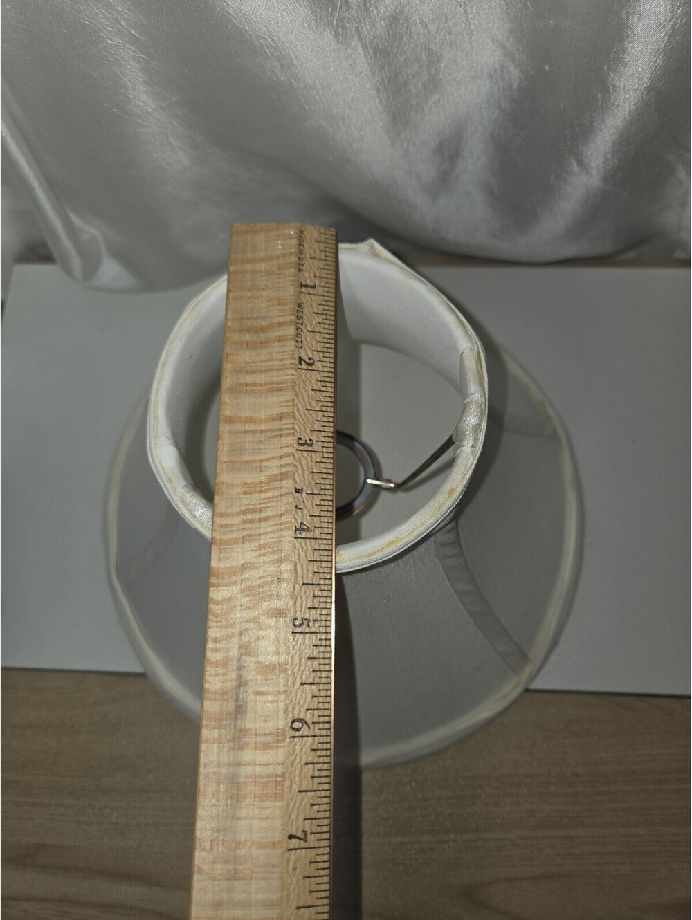 Bell-Shaped Lamp Shade Egg Shell Ivory Color With Uno Fitter 10" Bottom X 6 3/8" - Picture 9 of 9